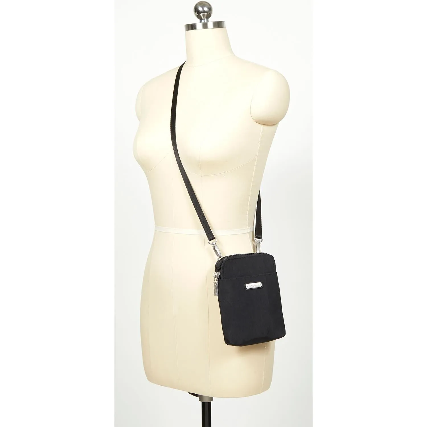 Baggallini Take Two RFID Bryant Crossbody Black Nylon