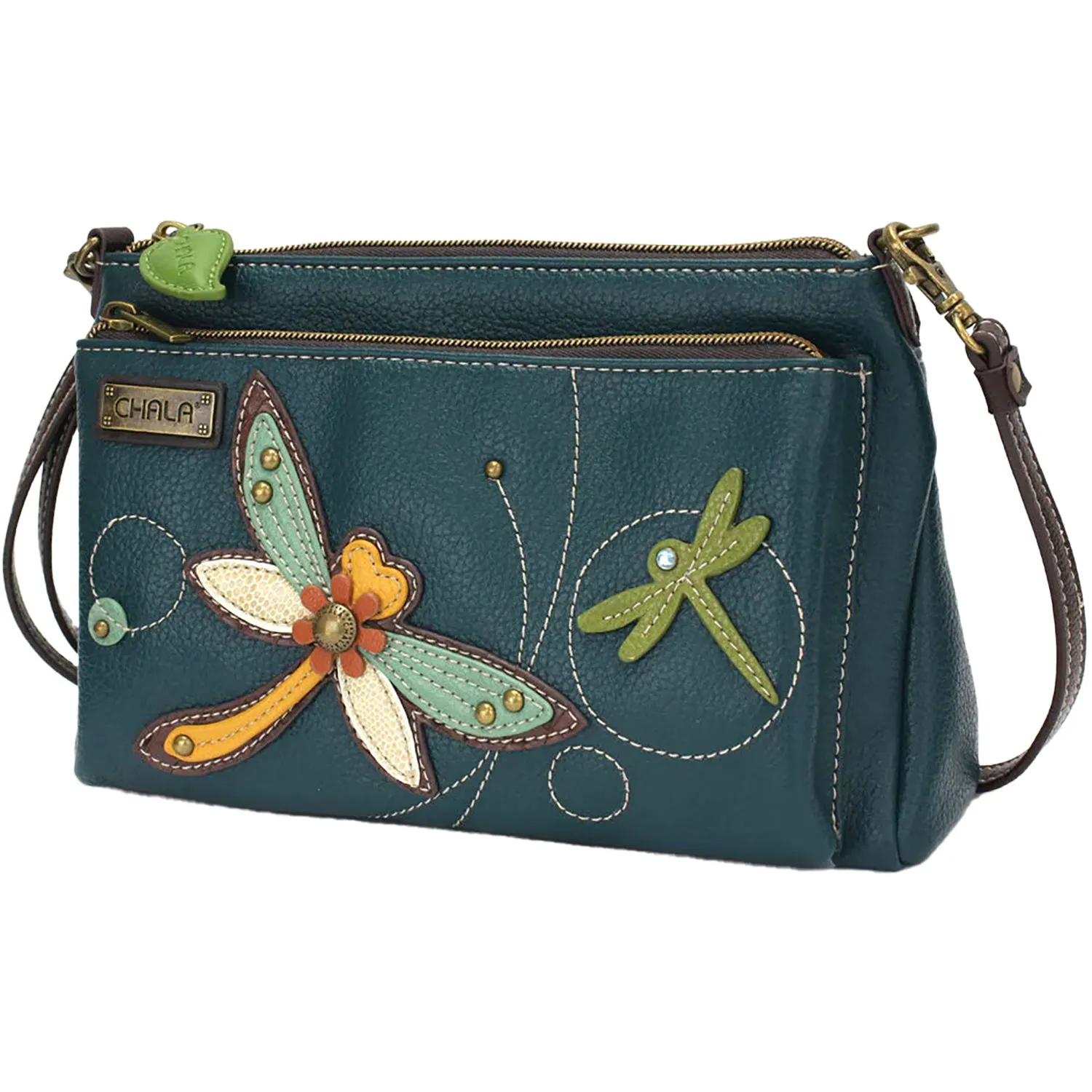 Chala Dragonfly Deluxe Crossbody Turquoise Synthetic