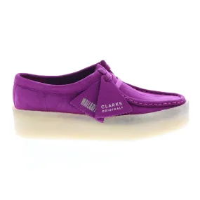 Clarks Wallabee Cup 26163273 Womens Purple Nubuck Lace Up Chukkas Boots