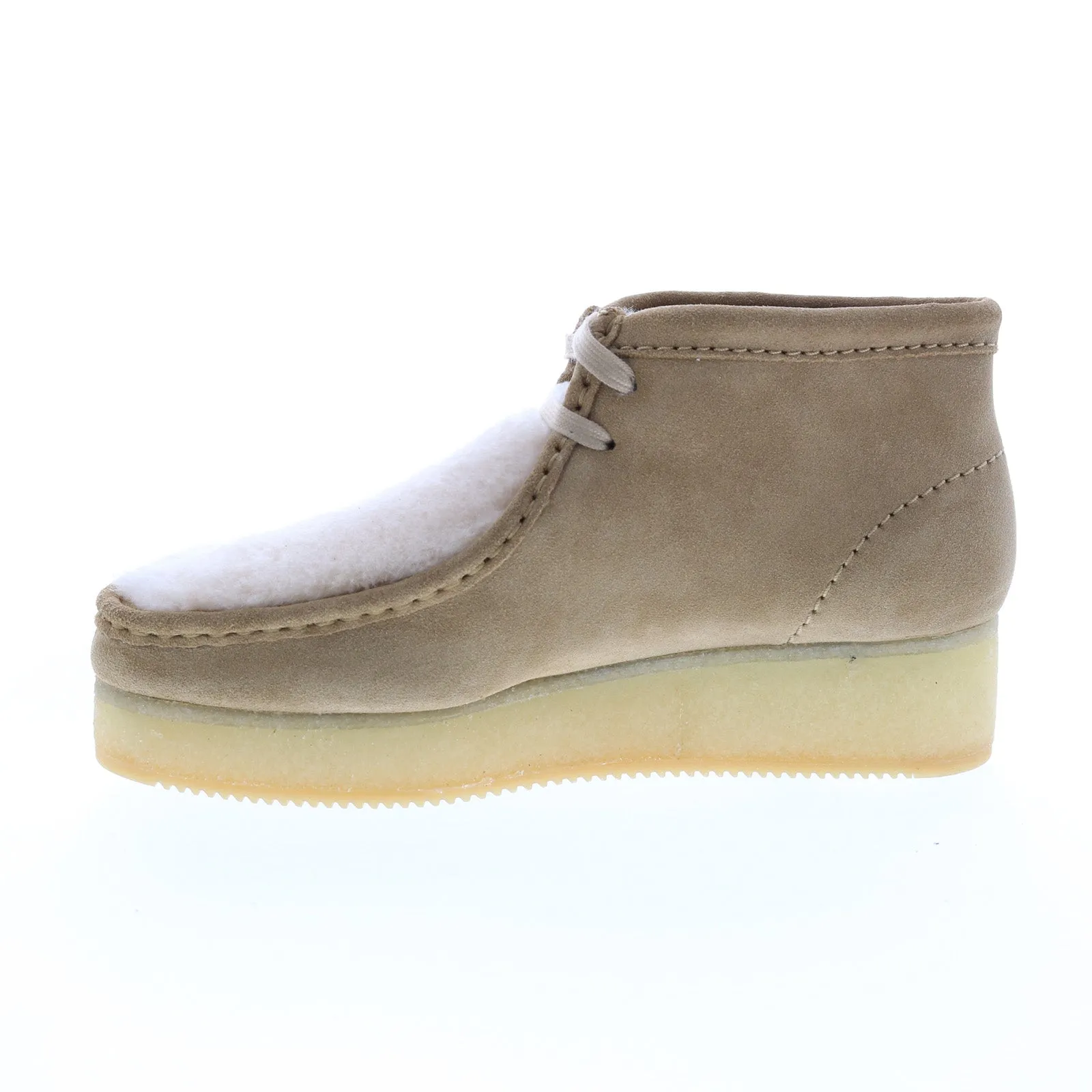 Clarks Wallabee Wedge 26163281 Womens Brown Suede Lace Up Chukkas Boots