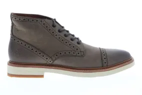 Frye Joel Brogue Chukka 88083 Mens Gray Nubuck Leather Lace Up Chukkas Boots