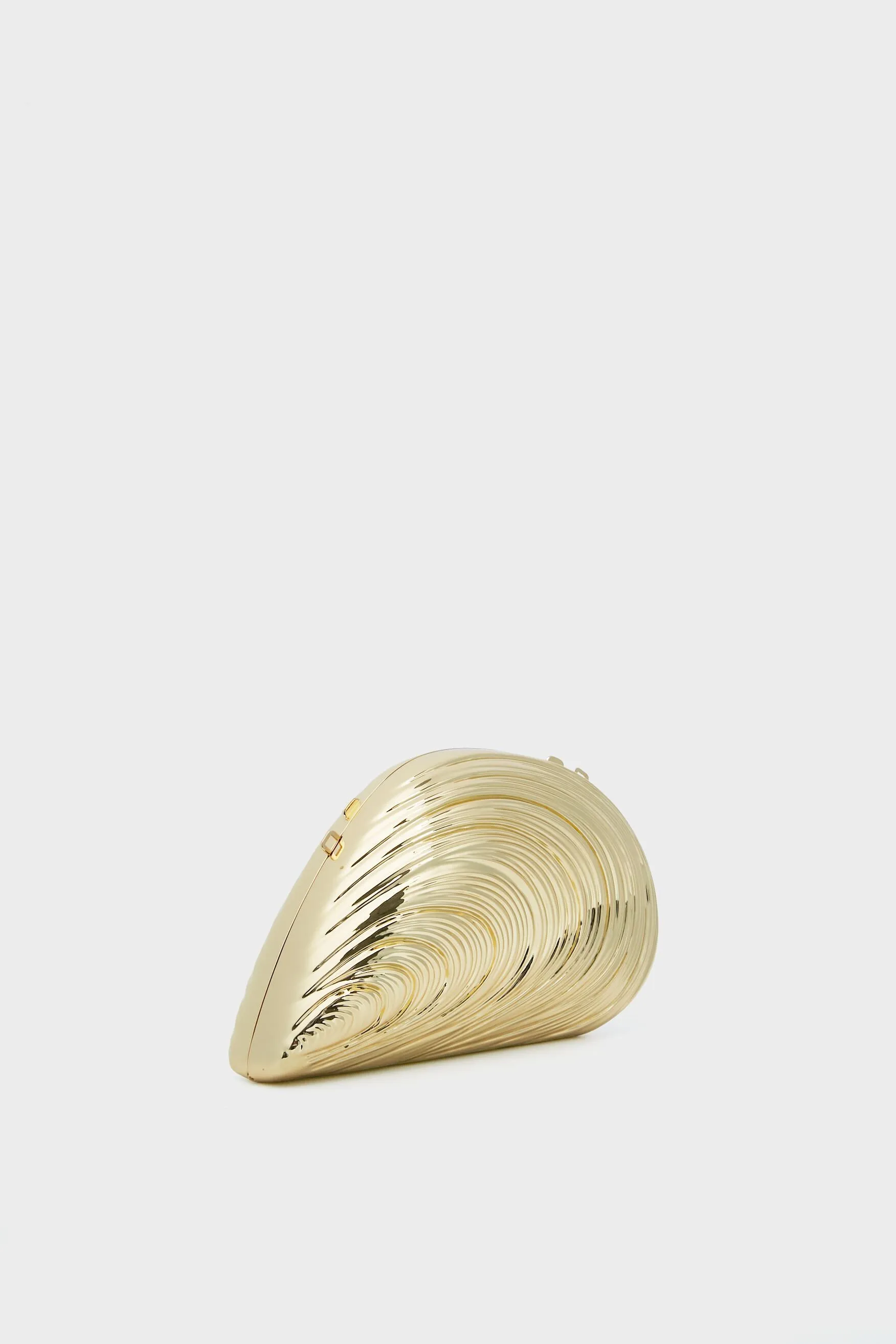 Gold Bridget Metal Shell Clutch