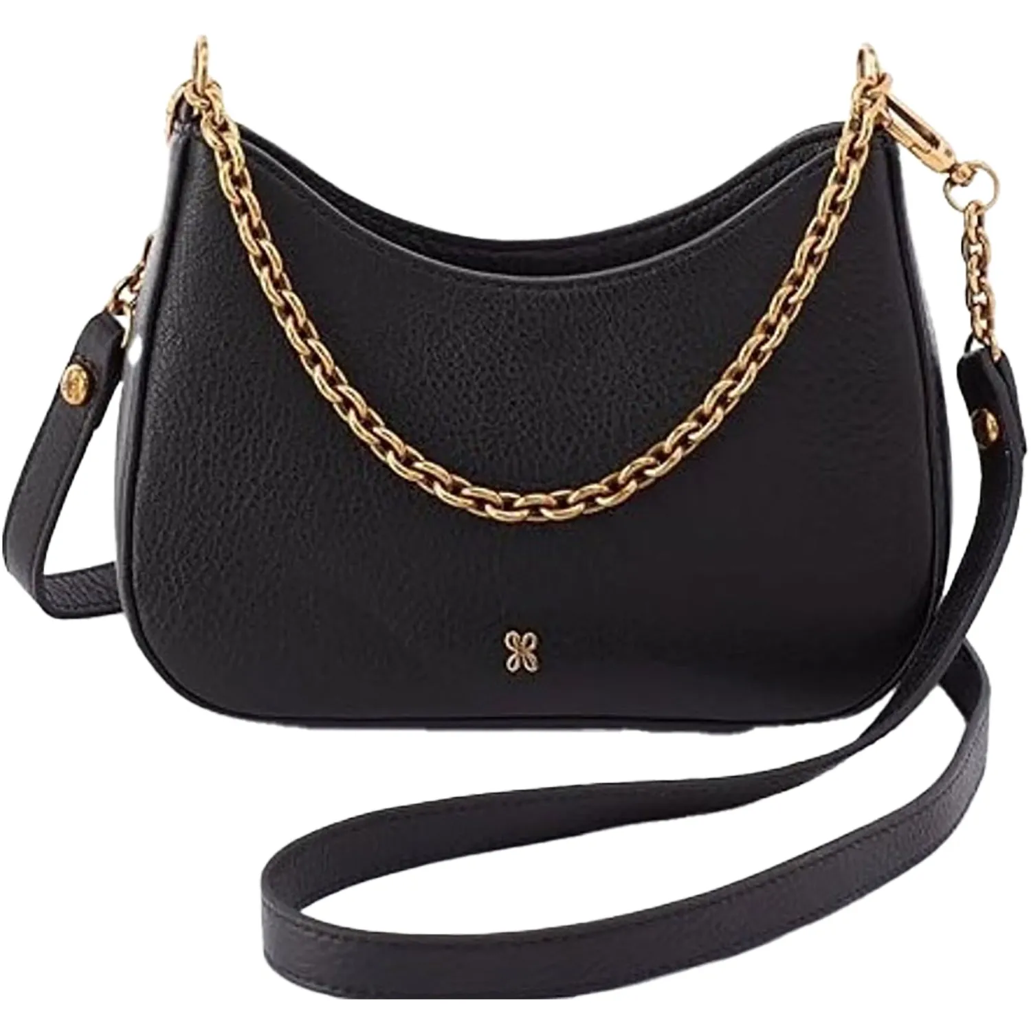 Hobo Rosa Crossbody Black Pebbled Leather