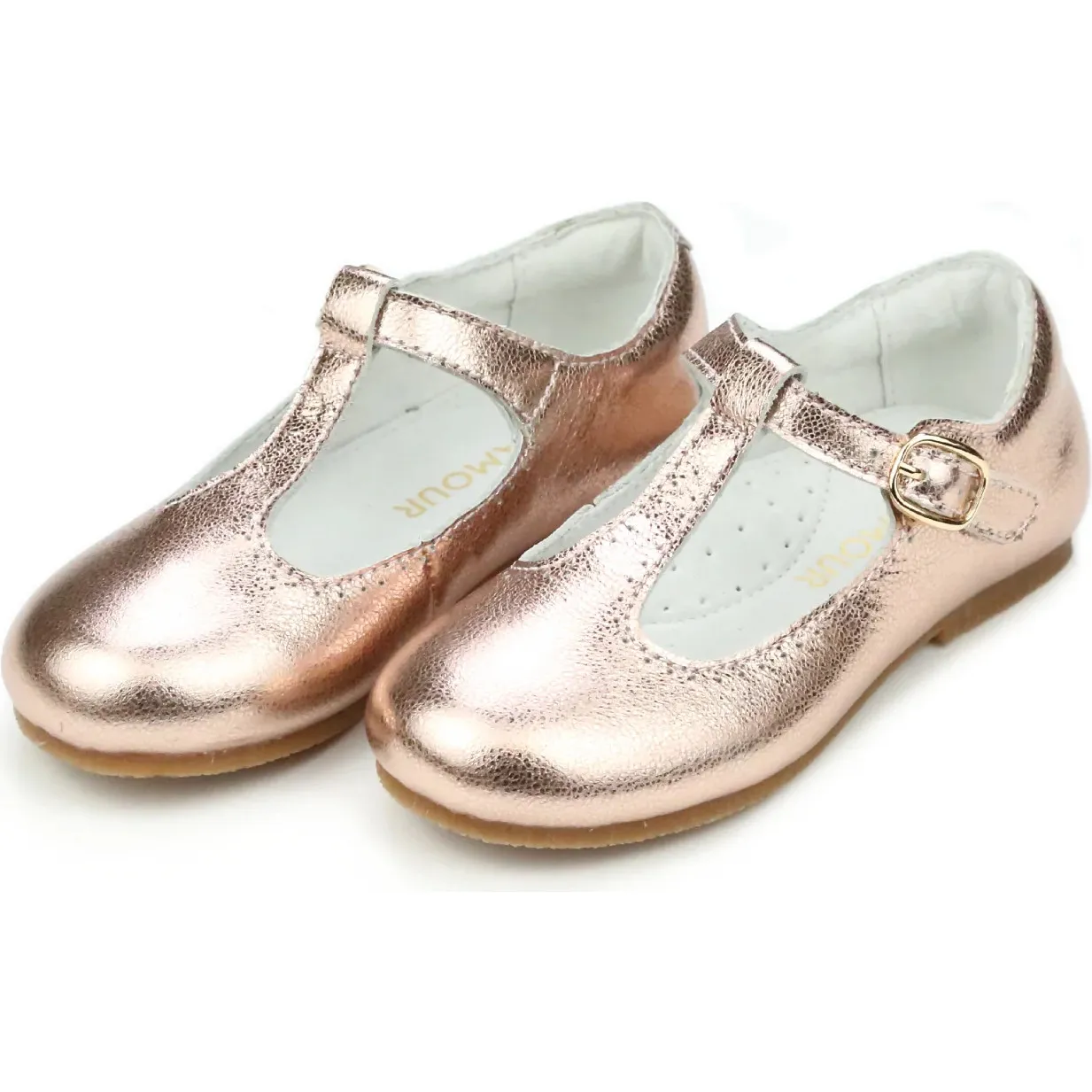 L'Amour Eleanor T-Bar Flat, Rosegold