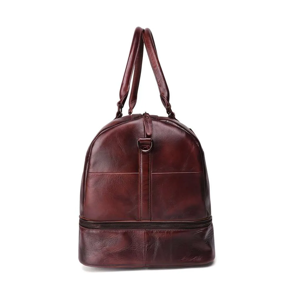  Men’s Large Cowhide Travel Crossbody Holdall