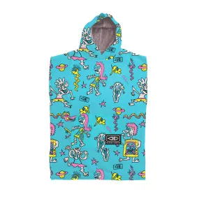 OCEAN & EARTH YOUTH IRVINE HOODED PONCHO - BLUE
