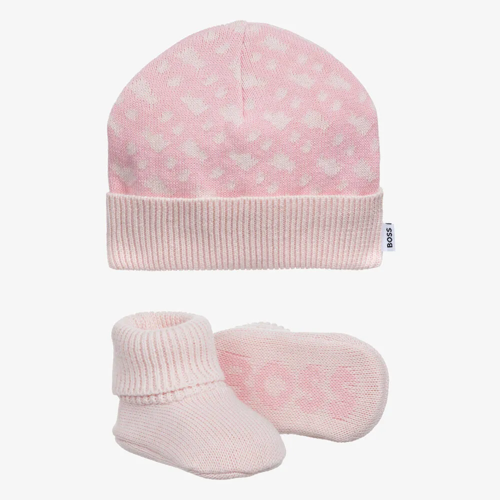 Pink Hat & Booties Baby Gift Set
