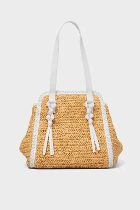 Sand White Irina Large Satchel