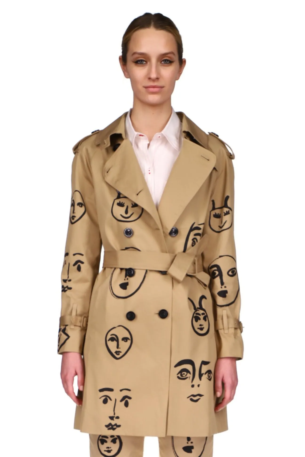 SILK SCREENED ‘MADOURA' KHAKI TRENCH