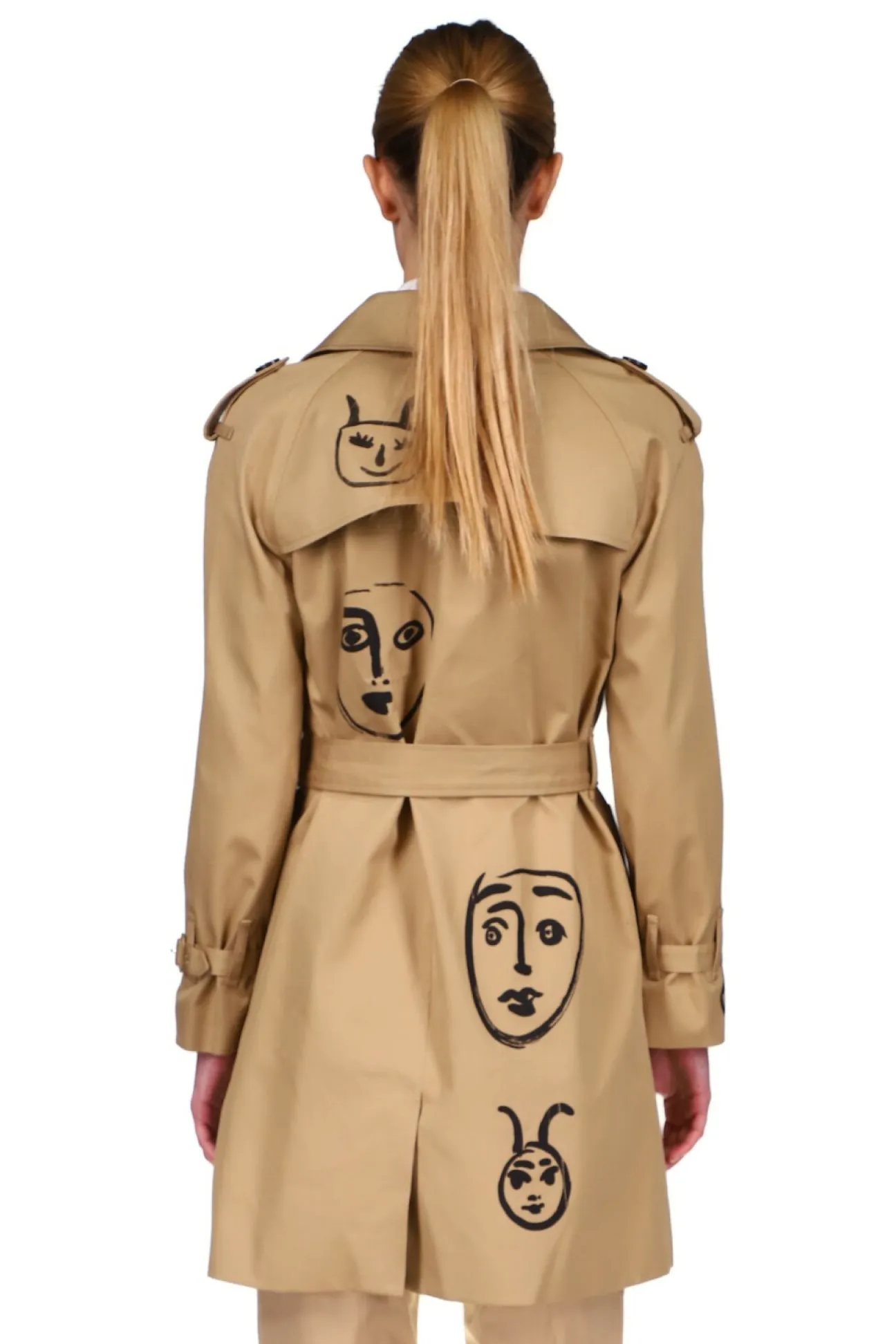 SILK SCREENED ‘MADOURA' KHAKI TRENCH