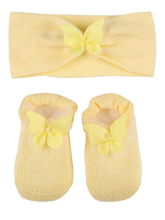 Story Loris   Cotton blend headband & booties 