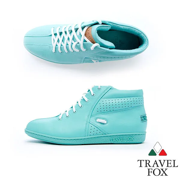 TRAVEL FOX WOMEN'S BOOTIES with LACE LOCK - MINT NAPPA LEATHER