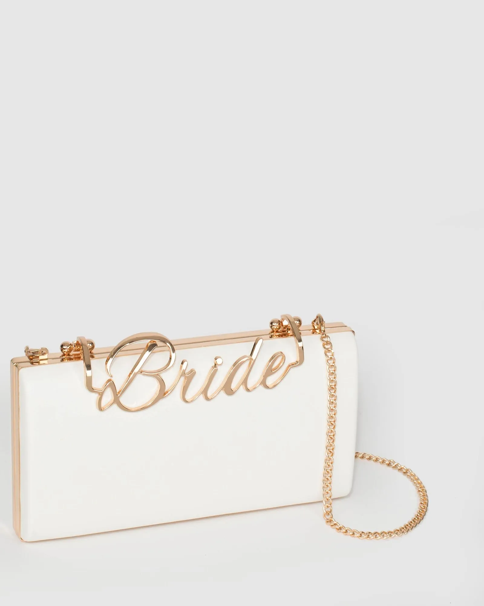 White Bride Clip Clutch Bag