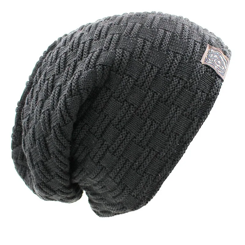 Winter Solid Synthetic Fur Warm Baggy Bonnet Unisex Hats